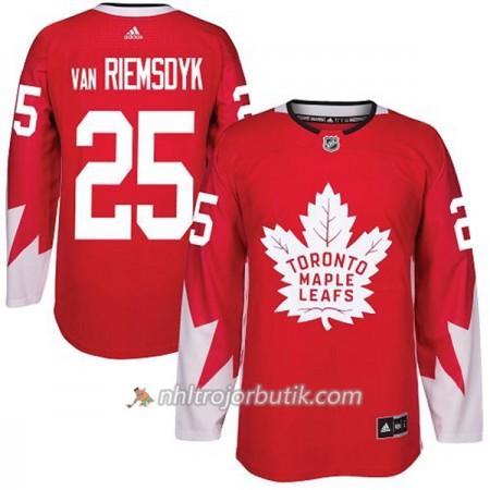 Män Ishockey Toronto Maple Leafs Tröja James Van Riemsdyk 25 Adidas 2017-2018 Röd Alternate Authentic
